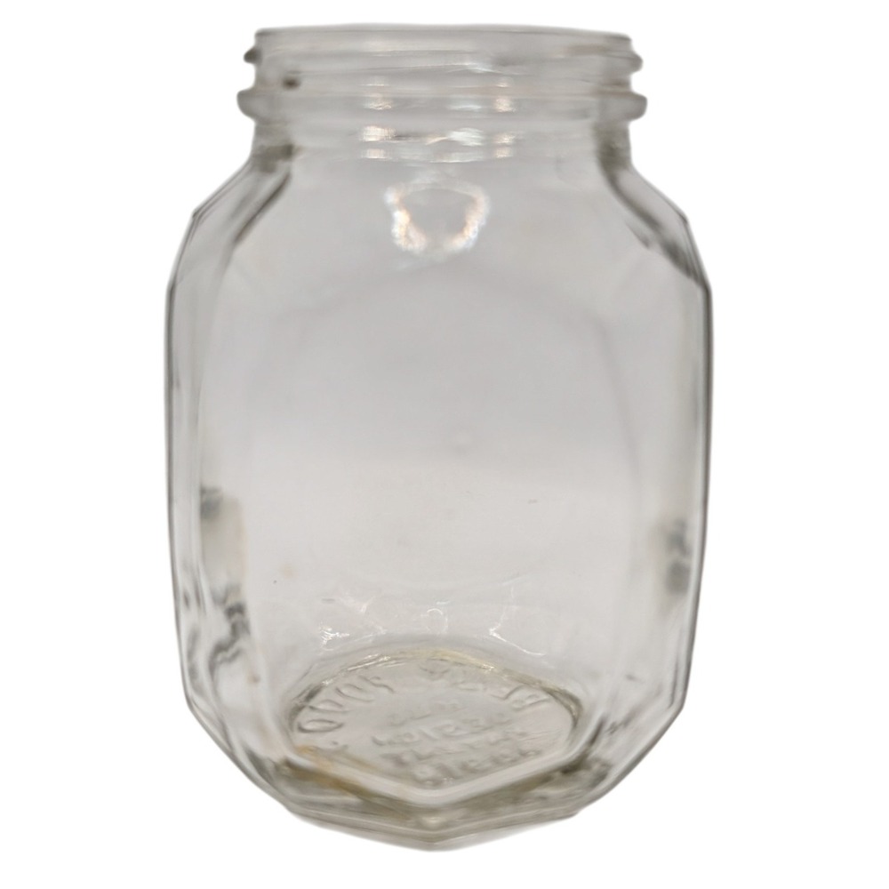 Vintage Turner Glass Best Foods Jar 1930s Octagon Design Patent 80918 Sixteen Oz
